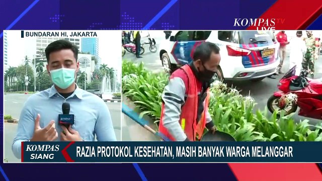 Pelanggar Protokol Kesehatan Masih Ditemukan saat Operasi Yustisi di Bundaran HI