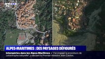 AVANT/APRES - Des paysages défigurés après les intempéries dans les Alpes-Maritimes