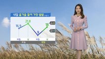 [날씨] 내일 올가을 들어 가장 쌀쌀...강원 산간 서리 / YTN