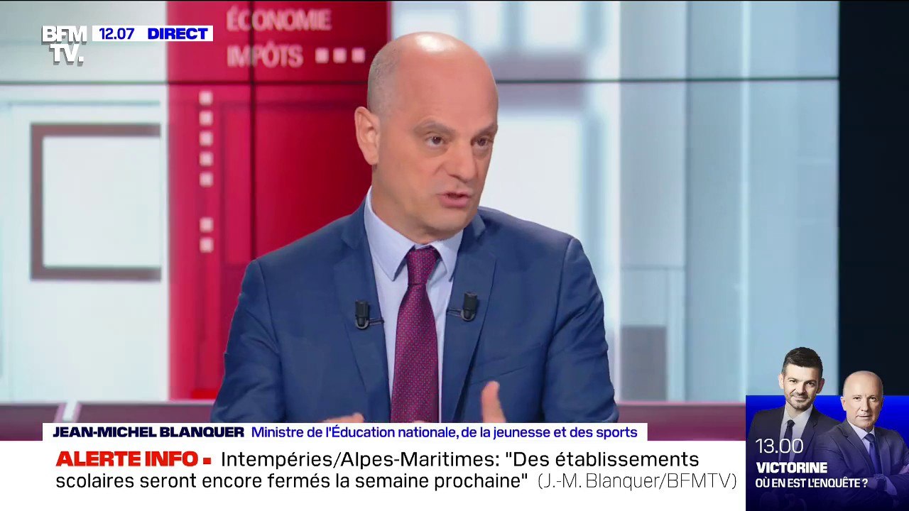 Jean Michel Blanquer Le Phénomène De Linstruction à Domicile A Pris Trop Dampleur Une 7085