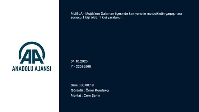 Kamyonetle motosiklet çarpıştı: 1 ölü, 1 yaralı - MUĞLA