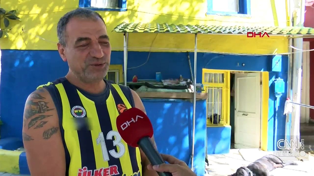 Fenerbahçe aşkı evini sarı-laciverte boyattı
