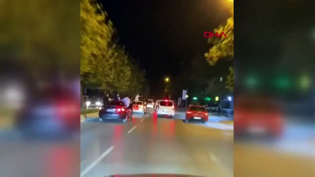 Yine asker eğlencesi: Konvoy oluşturdular, makas attılar