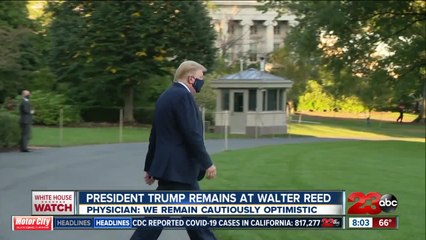 President Trump remains at Walter Reed