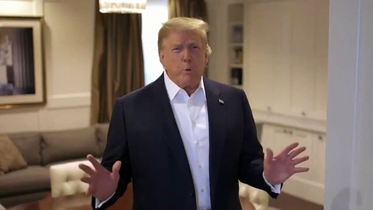 Trump thanks the staff at Walter Reed hospital before leaving
