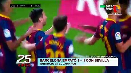 Barcelona empató 1-1 con Sevilla en el Camp Nou