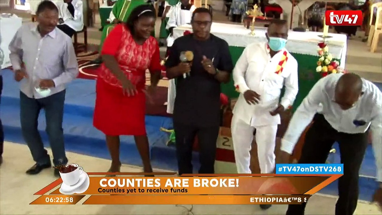 Residents hold prayers along Nanyuki - Nyeri Highway