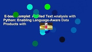E-book complet  Applied Text Analysis with Python: Enabling Language-Aware Data Products with
