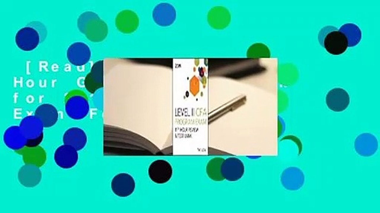 [Read] Wiley 11th Hour Guide + Test Bank for 2019 Level II Cfa Exam  For Online