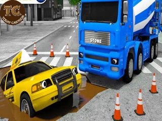 Dump Truck Concrete Mixer in situation | Tow Truck Came to the Rescue of a Taxi | Wheel City Heroes