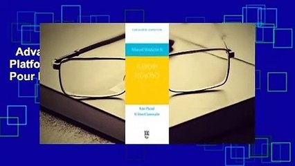 Advanced Introduction to Platform Economics  Pour Kindle
