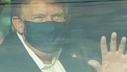 COVID-hit Trump back in hospital after drive to greet supporters