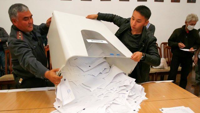 Pro-presidential parties dominate Kyrgyzstan parliamentary vote