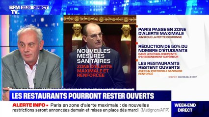 Covid: Paris passe en zone d'alerte maximale (1/3) - 04/10