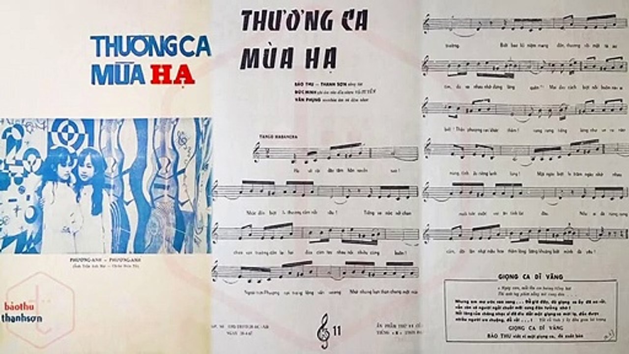 Thương Ca Mùa Hạ (Thanh Sơn, Bảo Thu) Nhật Thiên Lan Pre 1975