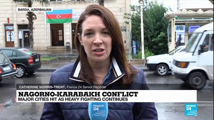 Download Video: Nagorno-Karabakh conflict: Armenians, Azeris accuse each other of striking civilian areas