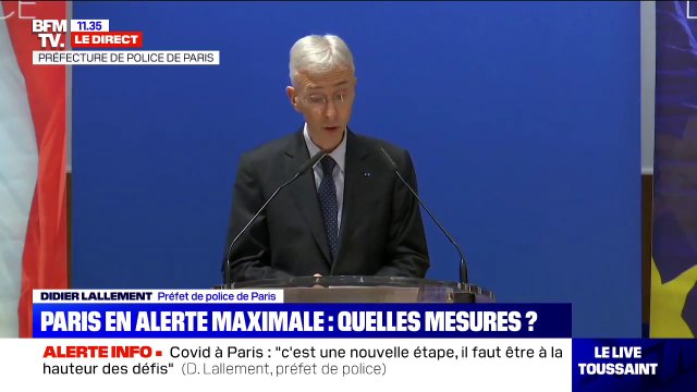 Covid à Paris: le préfet de police Didier Lallement annonce que les mesures vont être prises pour les 15 jours qui viennent