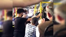 Halk otobüsünde \'maske\' kavgası: Kadın tokat attı, adam tükürdü