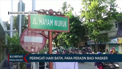 Download Video: Peringati Hari Batik Nasional, Para Perajin Bagikan Ratusan Masker