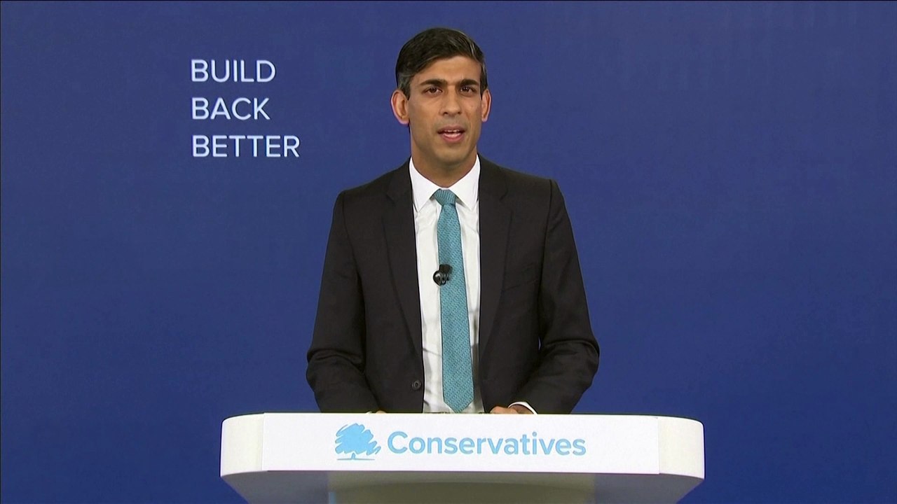 Chancellor Rishi Sunak promises to balance the books during speech at Tory Party Conference