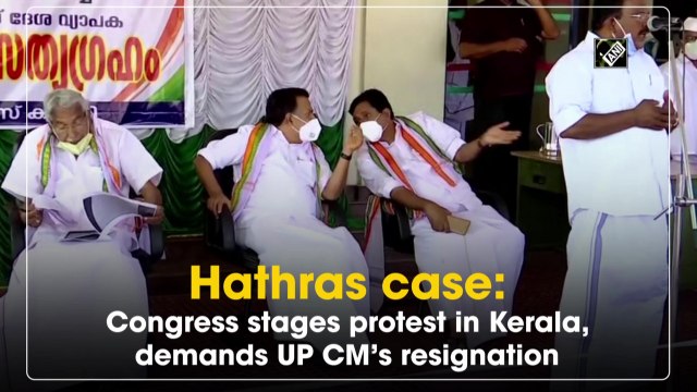 Hathras case: Congress stages protest in Kerala, demands UP CM’s resignation