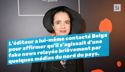 Le décès d'Amélie Nothomb annoncé par erreur.