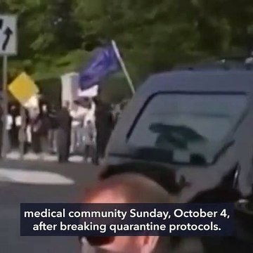 Trump criticized for leaving hospital to greet supporters