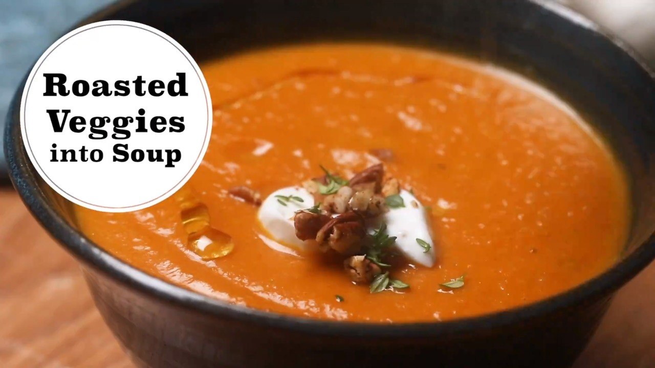 How to Turn Roasted Vegetables into Soup
