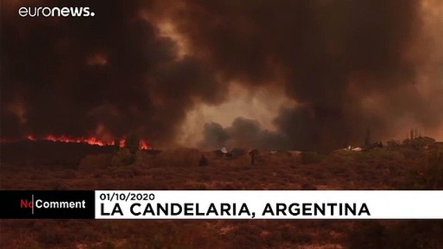 About 300 firefighters try to control fires in Cordoba, Argentina