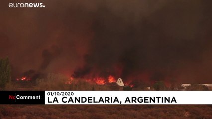 About 300 firefighters try to control fires in Cordoba, Argentina