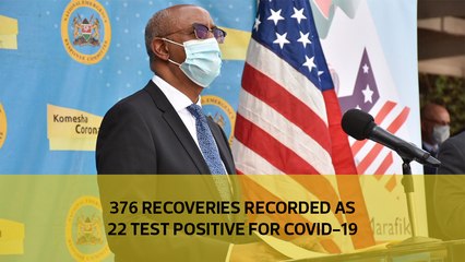 376 recoveries recorded as 22 test positive for Covid-19