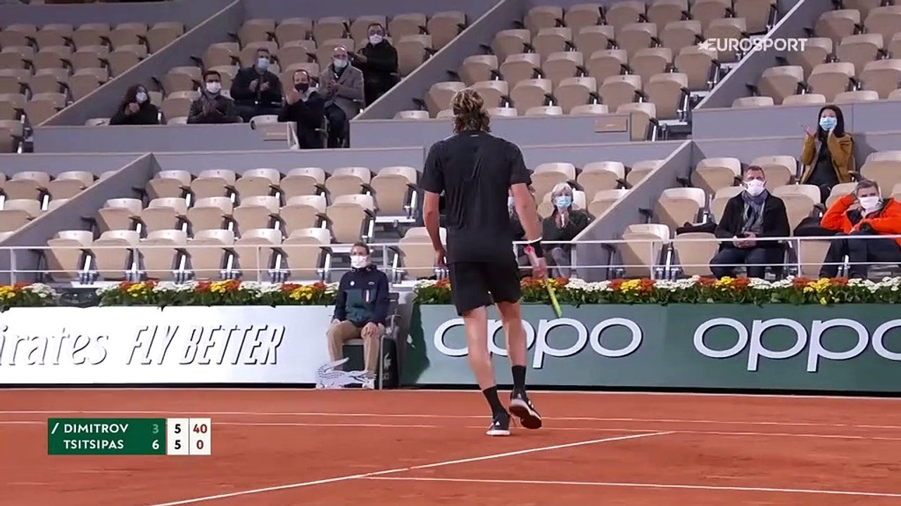 Stefanos Tsitsipas blows away Grigor Dimitrov to reach quarters