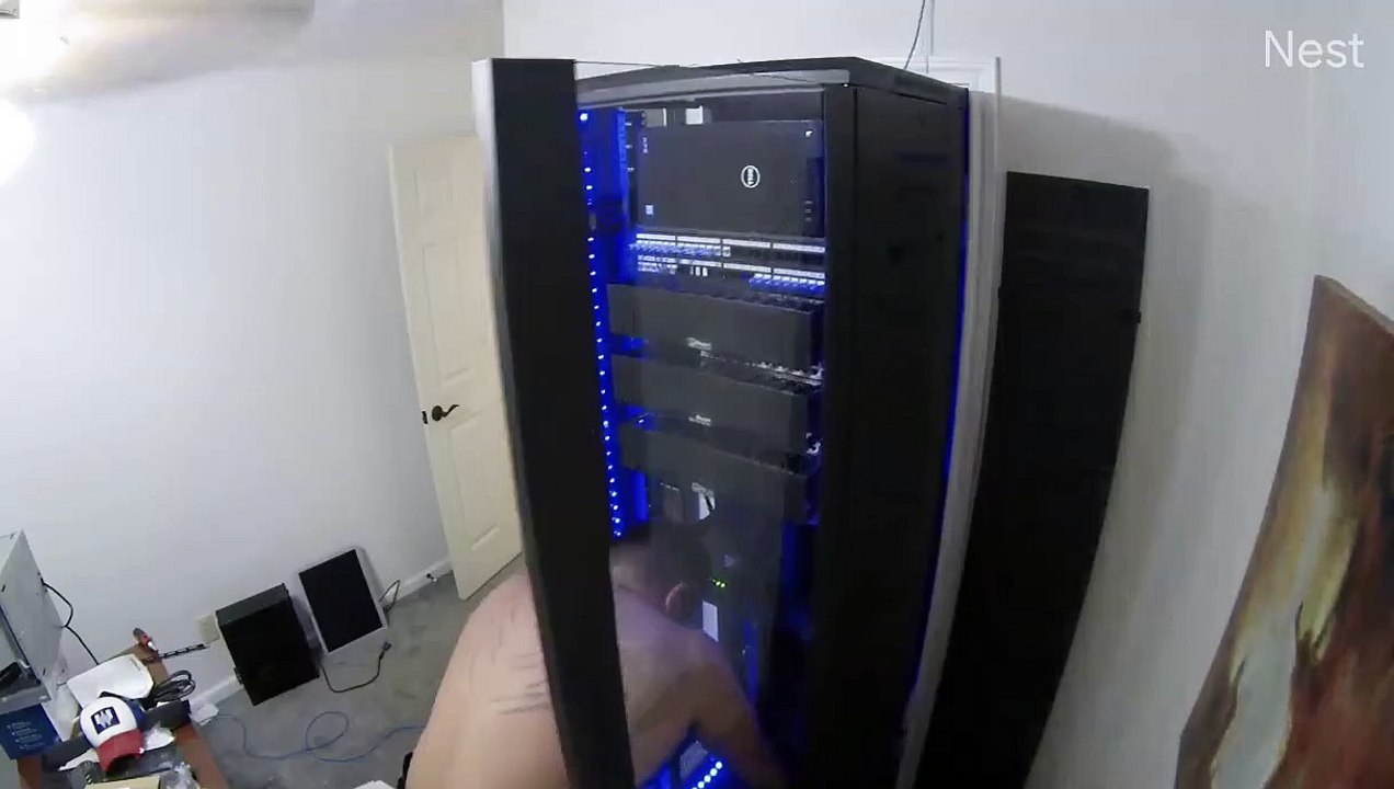 Server Slides and Falls on Guy