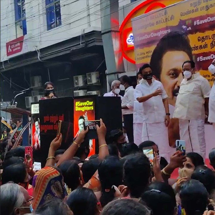 DMK’s Kanimozhi leads protest over Hathras rape case, she and others detained as crowd swells