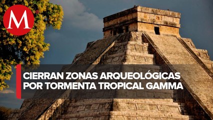 El INAH cierra zonas arqueológicas por tormenta tropical