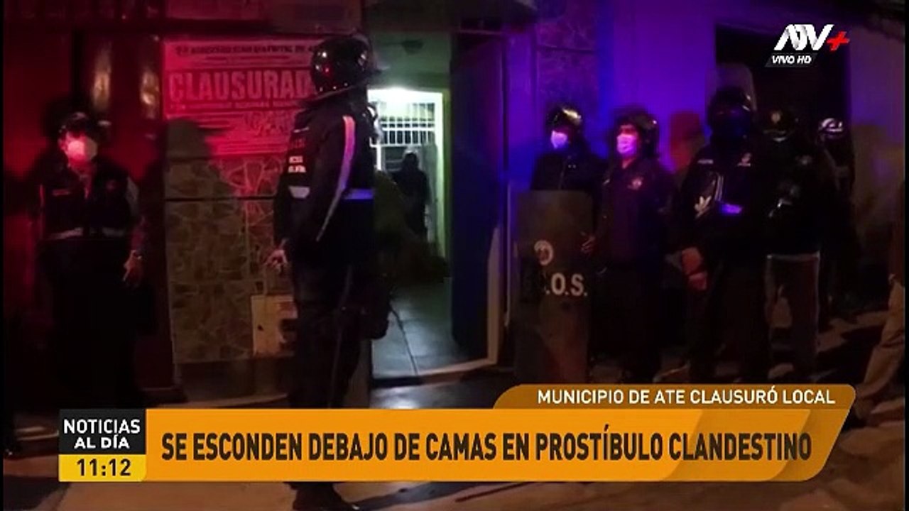 Intervienen meretricio clandestino que operaba a pesar de estado de emergencia y toque de queda en Ate