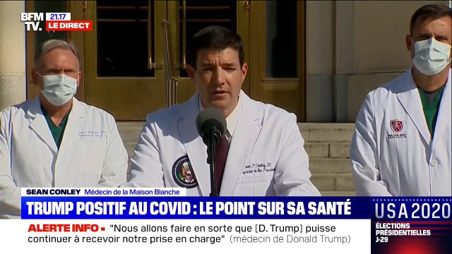 Les médecins de Donald Trump optimistes sur son état de santé, même s'il y a encore un certain nombre d'inconnues