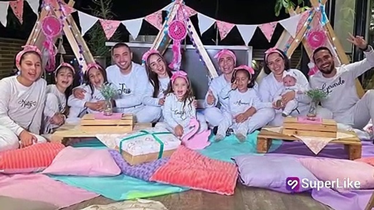 Así fue la pijamada de Paola Jara con las hijas y familiares de Jessi Uribe