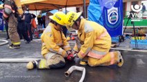 Bomberos exponen sus habilidades de respuesta en Estelí