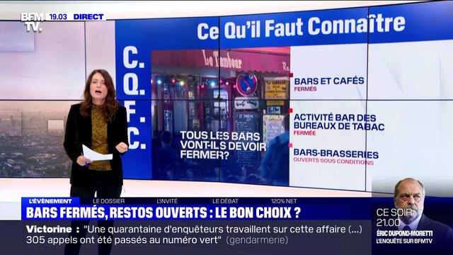 Bars fermés, restos ouverts: le bon choix ? - 05/10