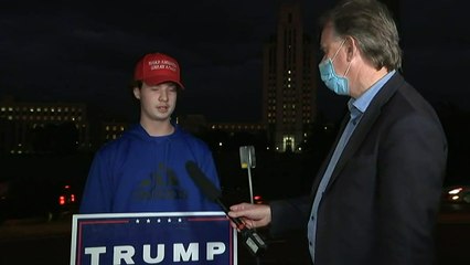 Supporters await Trump's departure from hospital