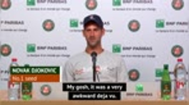 Awkward! Djokovic has flashback to Flushing Meadows after another accident with official