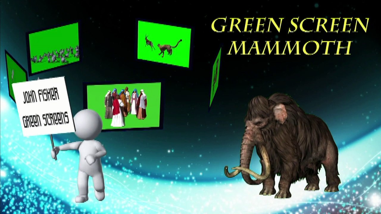 GREEN SCREEN MAMMOTH WALKING
