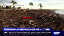 Alpes-Maritimes: des débris jusque sur le littoral après les inondations