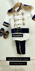 Baby Boy Royal Prince Costume | First 1st Birthday Outfit