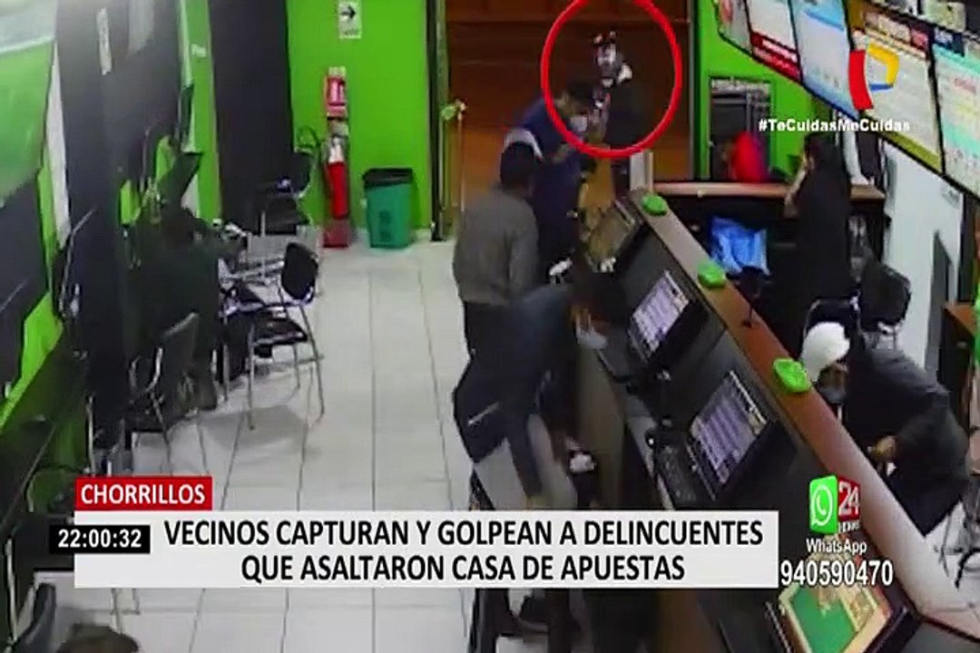Chorrillos: vecinos castigan a delincuentes que asaltaron casa de apuestas