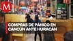 Habitantes de Cancún hacen compras de pánico por cercanía de huracán 'Delta'