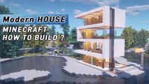 Minecraft Modern Water House Tutorial - How to build a house on the water in Minecraft #100