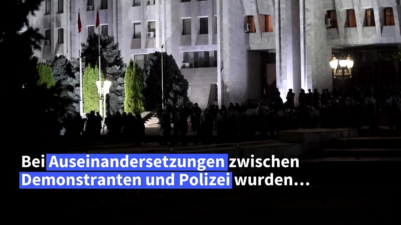 Kirgistan: Demonstranten dringen in Regierungssitz ein