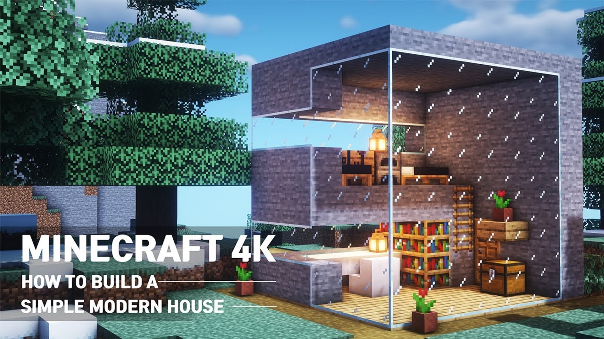 Easy Minecraft: Large Oak House Tutorial - How to Build a Survival House in  Minecraft #33 - …